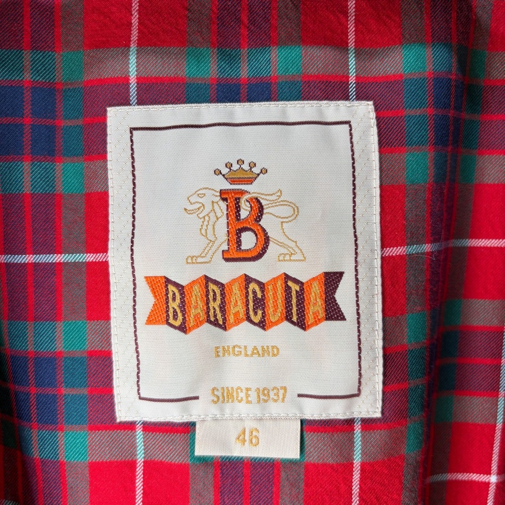 Baracuta G9 Harrington Jacket 46 Yellow Made England Fraser Tartan Preppy - Picture 4 of 15